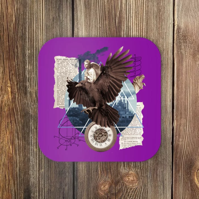 Eagle Collage Ancient Artifact Piece Coaster