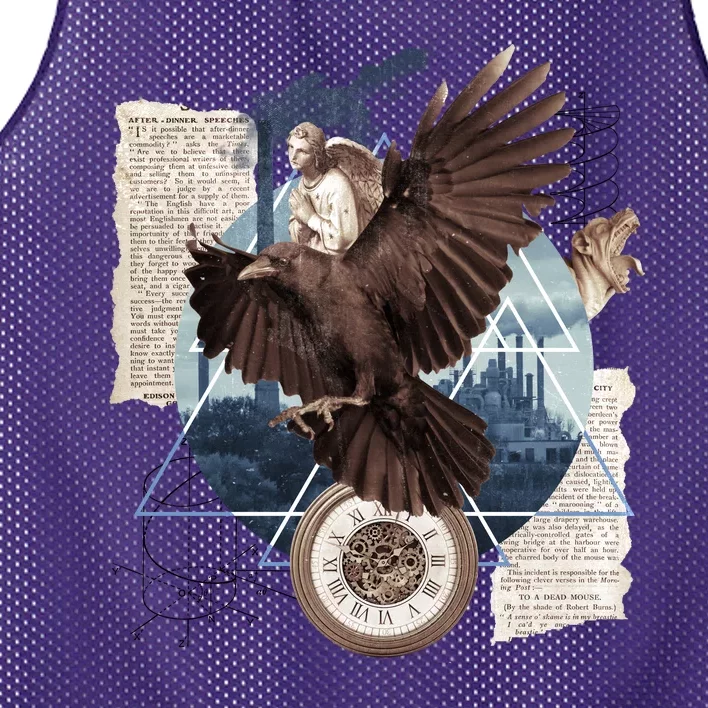 Eagle Collage Ancient Artifact Piece Mesh Reversible Basketball Jersey Tank