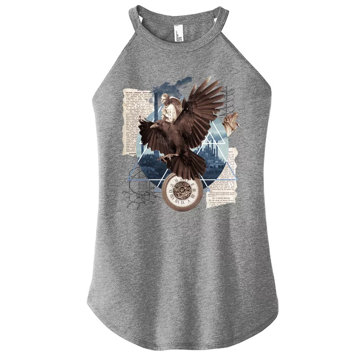 Eagle Collage Ancient Artifact Piece Women’s Perfect Tri Rocker Tank