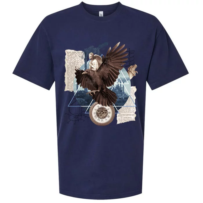 Eagle Collage Ancient Artifact Piece Sueded Cloud Jersey T-Shirt