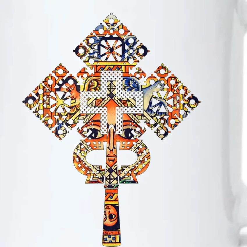 Ethiopian Christian Art Christ In Glory Ethiopian Cross Black Color Changing Mug