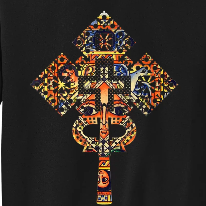 Ethiopian Christian Art Christ In Glory Ethiopian Cross Sweatshirt