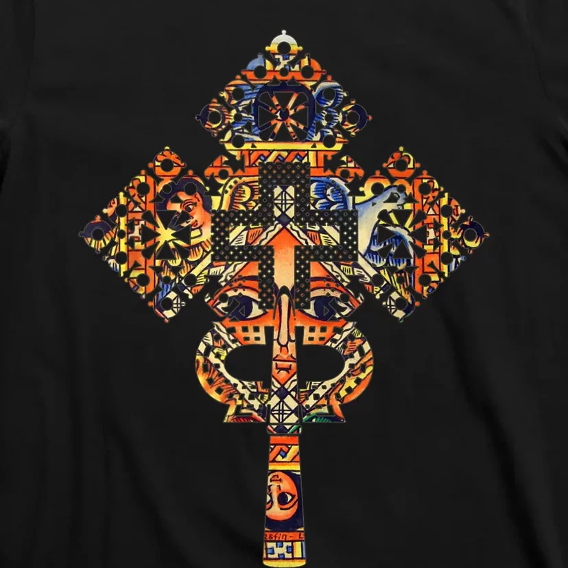 Ethiopian Christian Art Christ In Glory Ethiopian Cross T-Shirt