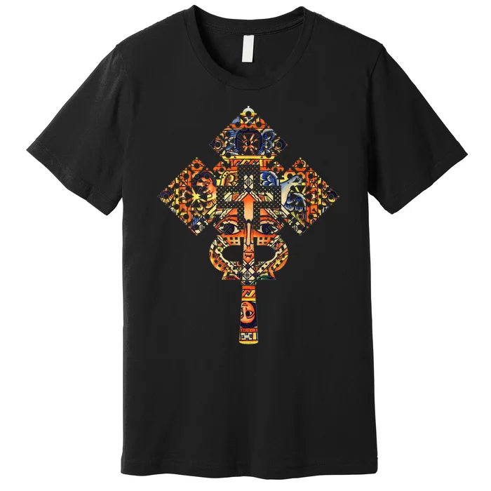 Ethiopian Christian Art Christ In Glory Ethiopian Cross Premium T-Shirt