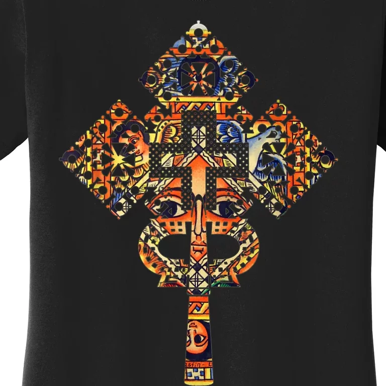 Ethiopian Christian Art Christ In Glory Ethiopian Cross Women's T-Shirt