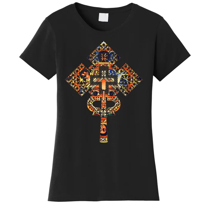 Ethiopian Christian Art Christ In Glory Ethiopian Cross Women's T-Shirt