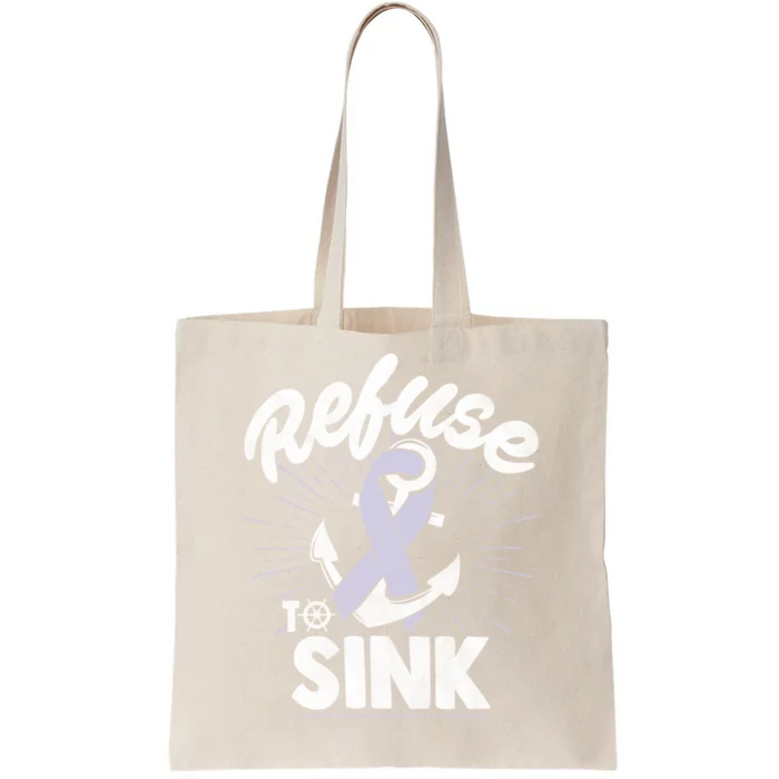 Esophageal Cancer Anchor Refuse To Sink Awareness Gift Tote Bag