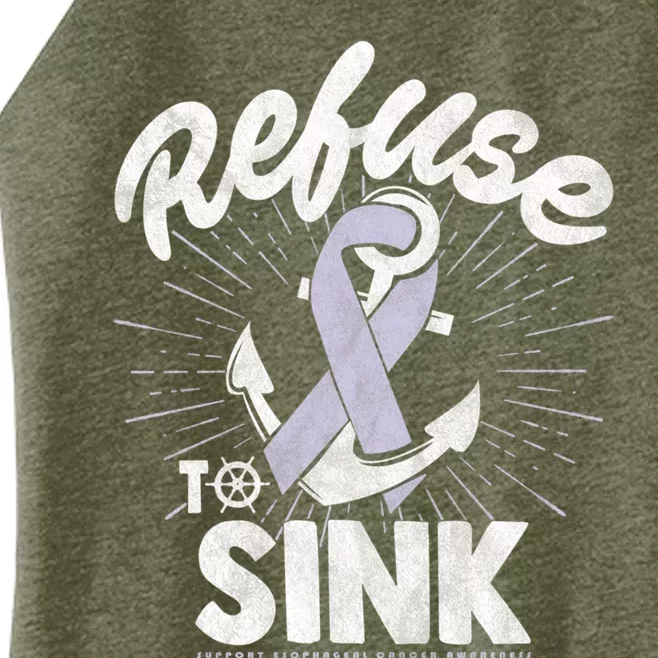 Esophageal Cancer Anchor Refuse To Sink Awareness Gift Cool Gift Women’s Perfect Tri Rocker Tank