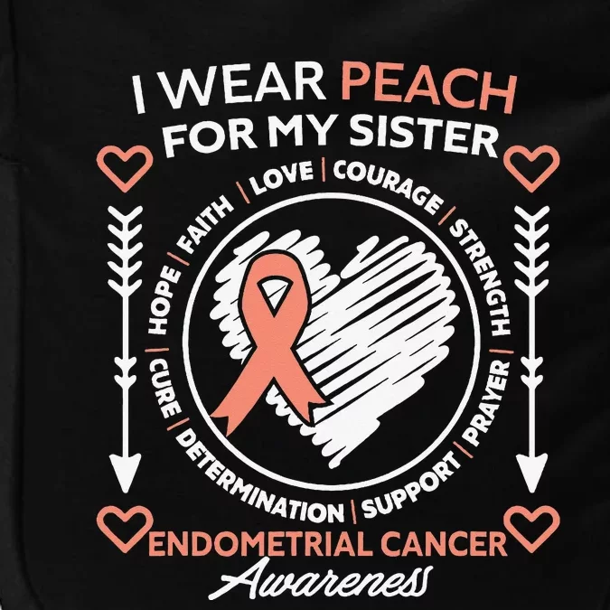 Endometrial Cancer Awareness Wear Peach My Sister Impact Tech Backpack