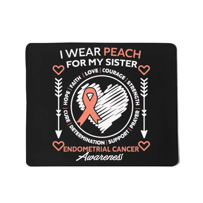 Endometrial Cancer Awareness Wear Peach My Sister Mousepad