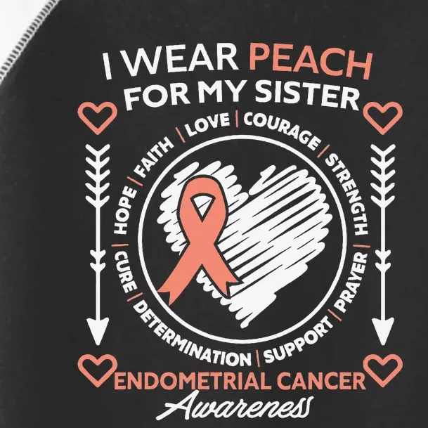 Endometrial Cancer Awareness Wear Peach My Sister Toddler Fine Jersey T-Shirt