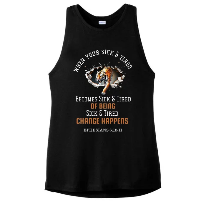 Empowering Christian Apparel When Change Happens Ladies Tri-Blend Wicking Tank