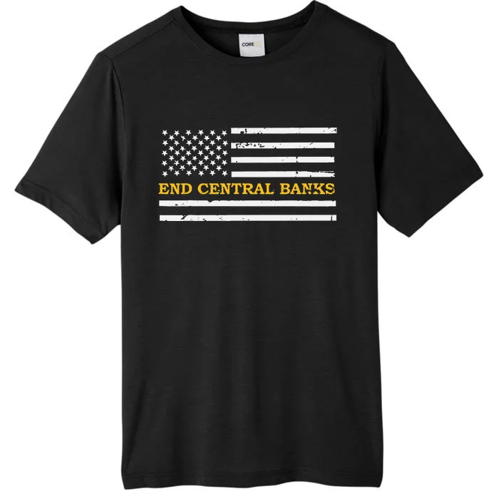 End Central Banks End The Fed American Flag ChromaSoft Performance T-Shirt