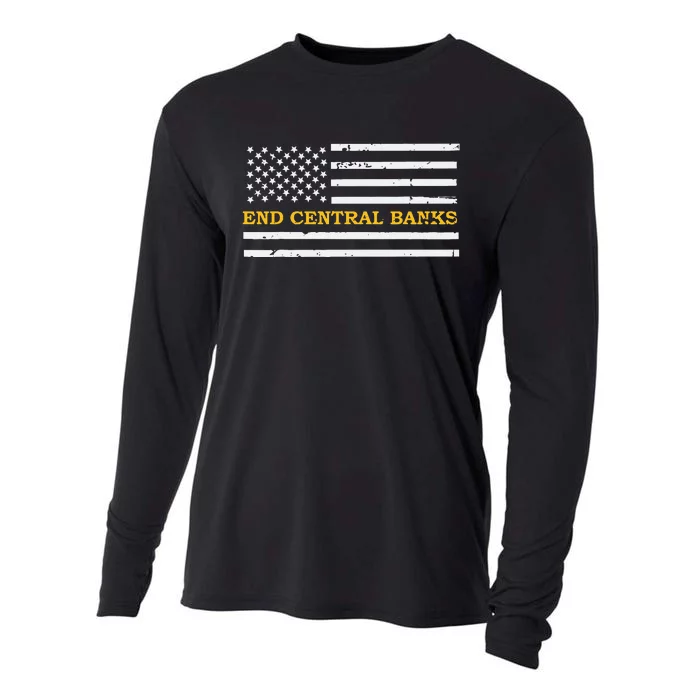 End Central Banks End The Fed American Flag Cooling Performance Long Sleeve Crew