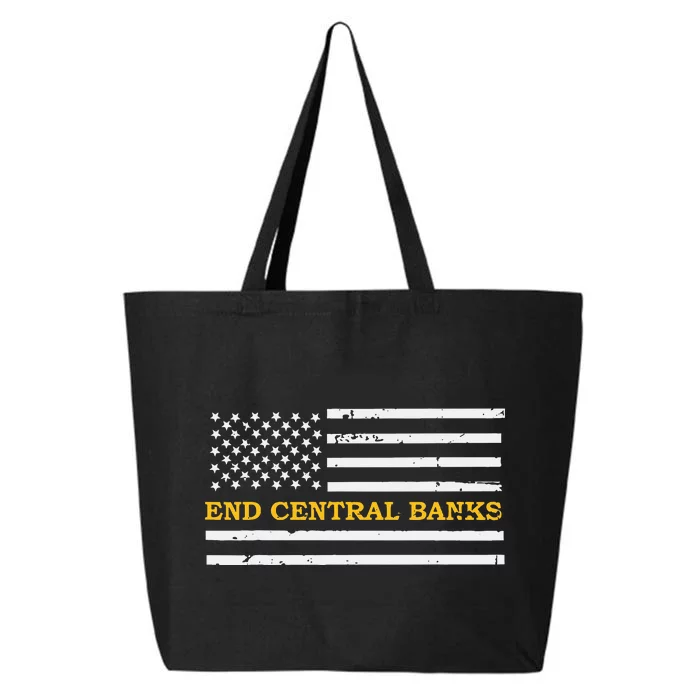 End Central Banks End The Fed American Flag 25L Jumbo Tote