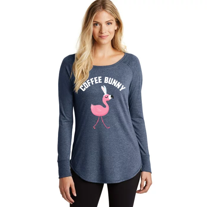 Easter Coffee Bunny Flamingo Candy Gift Spring Egg Gift Women's Perfect Tri Tunic Long Sleeve Shirt