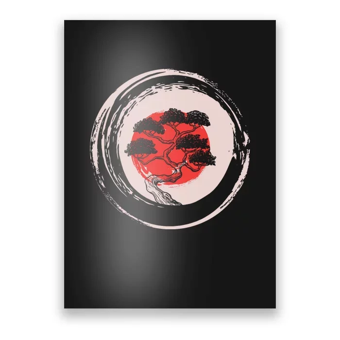 Enso Circle Bonsai Tree Poster