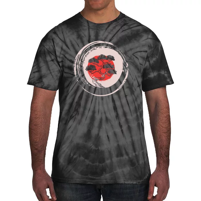 Enso Circle Bonsai Tree Tie-Dye T-Shirt