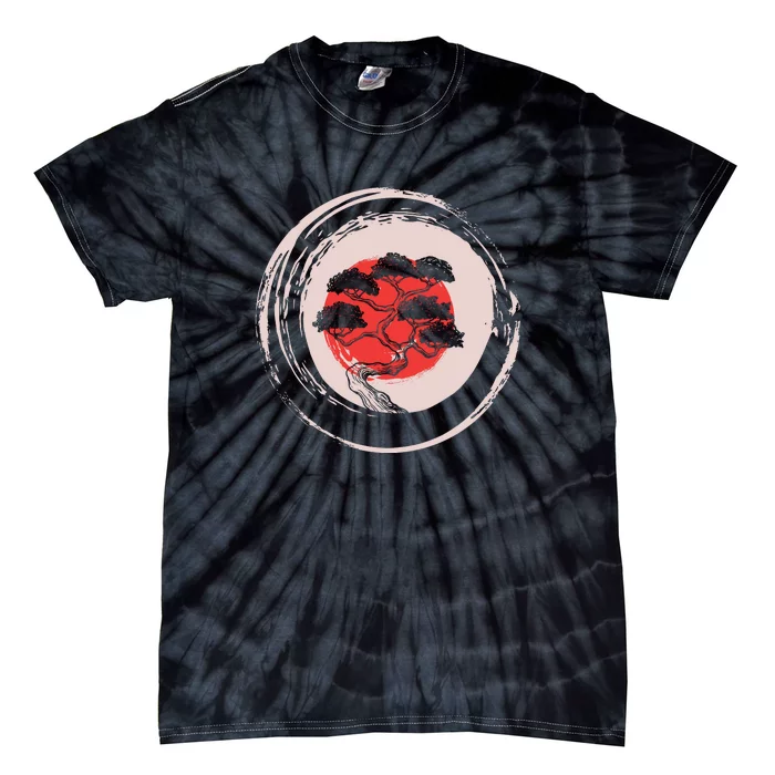 Enso Circle Bonsai Tree Tie-Dye T-Shirt