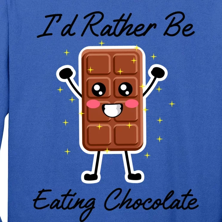 Eating Chocolate Bars Cocoa Chocolate Lover Gift Tall Long Sleeve T-Shirt