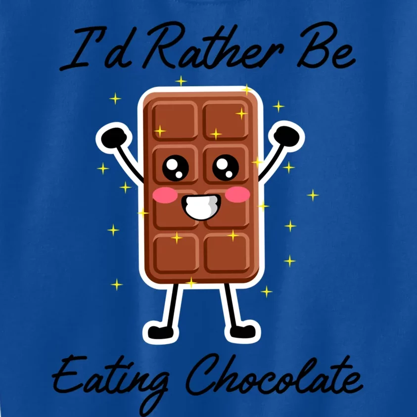 Eating Chocolate Bars Cocoa Chocolate Lover Gift Kids Sweatshirt