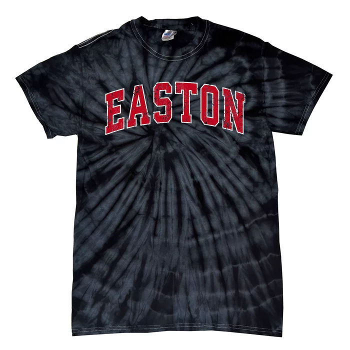 Easton Connecticut Ct Vintage Sports Design Red Design Tie-Dye T-Shirt