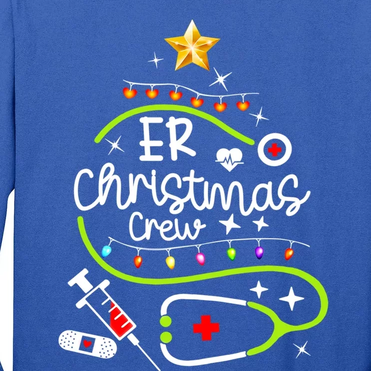 Er Christmas Crew Emergency Room Nurse Er Christmas Tree Gift Tall Long Sleeve T-Shirt