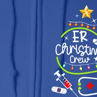 Er Christmas Crew Emergency Room Nurse Er Christmas Tree Gift Full Zip Hoodie