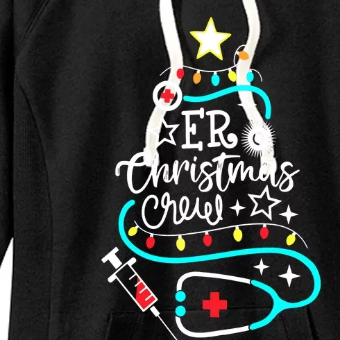 ER Christmas Crew Emergency Room Nurse ER Techs Secretary Women's Fleece Hoodie