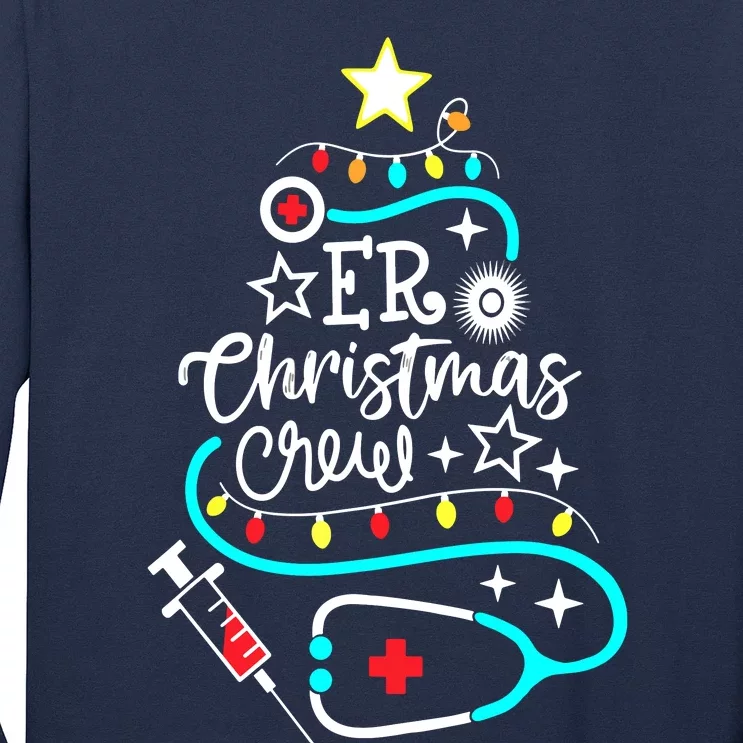 ER Christmas Crew Emergency Room Nurse ER Techs Secretary Long Sleeve Shirt