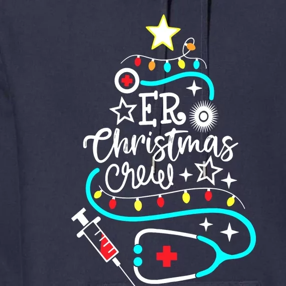 ER Christmas Crew Emergency Room Nurse ER Techs Secretary Premium Hoodie