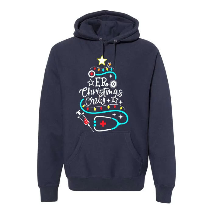 ER Christmas Crew Emergency Room Nurse ER Techs Secretary Premium Hoodie