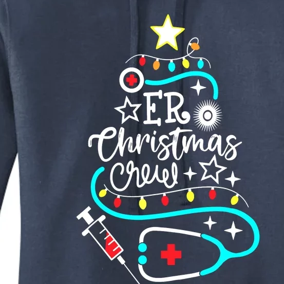 ER Christmas Crew Emergency Room Nurse ER Techs Secretary Women's Pullover Hoodie