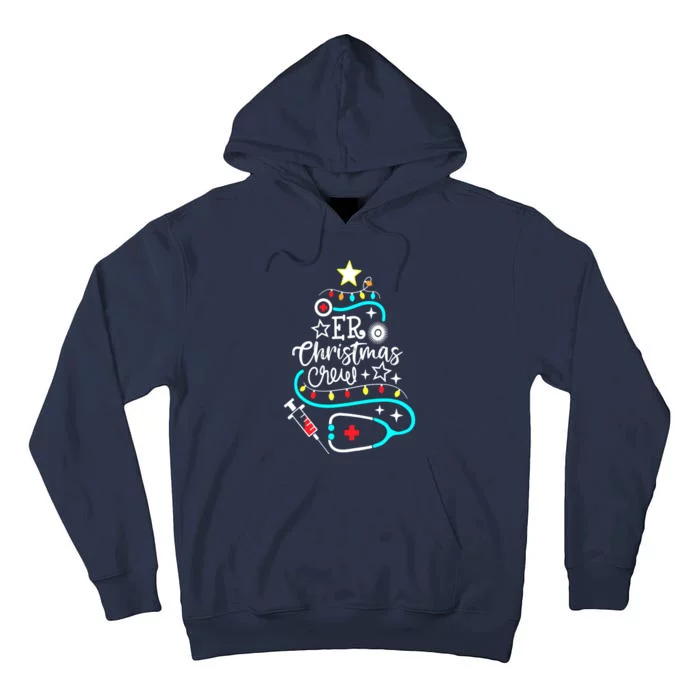 ER Christmas Crew Emergency Room Nurse ER Techs Secretary Tall Hoodie