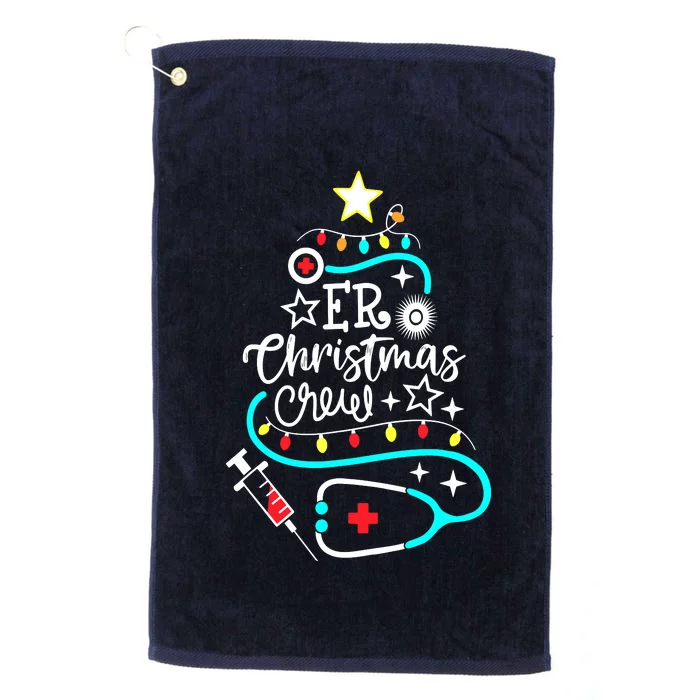 ER Christmas Crew Emergency Room Nurse ER Techs Secretary Platinum Collection Golf Towel