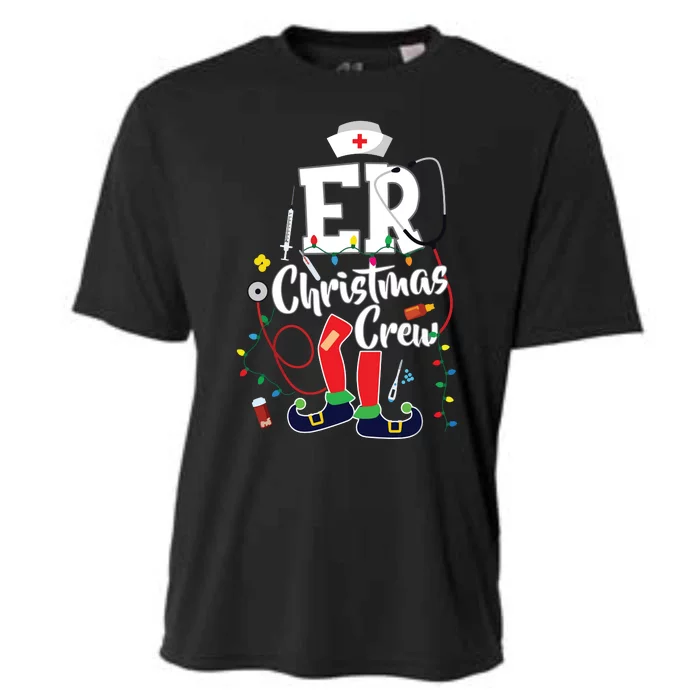 Er Christmas Crew Emergency Room Er Nurse Cooling Performance Crew T-Shirt