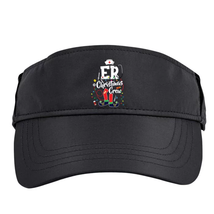 Er Christmas Crew Emergency Room Er Nurse Adult Drive Performance Visor