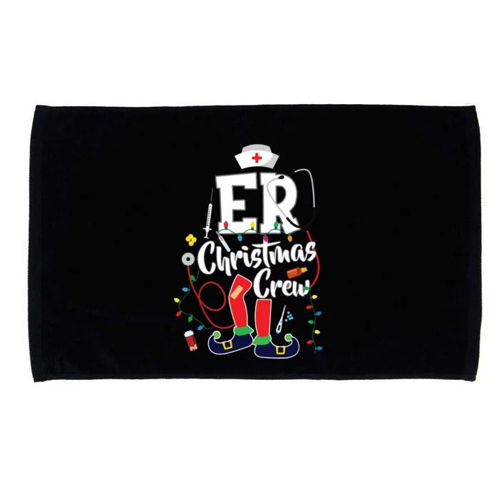 Er Christmas Crew Emergency Room Er Nurse Microfiber Hand Towel