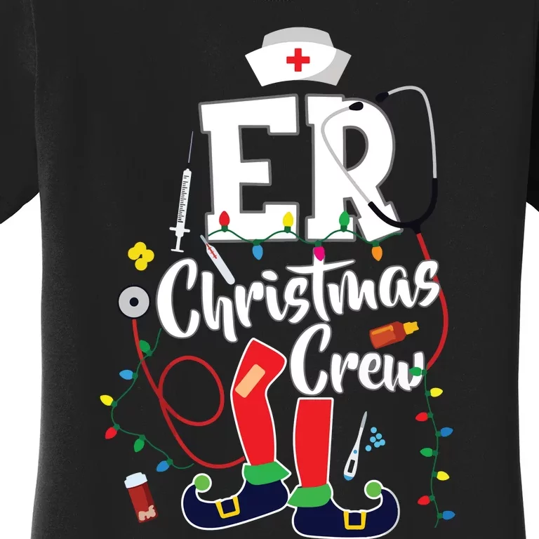 Er Christmas Crew Emergency Room Er Nurse Women's T-Shirt