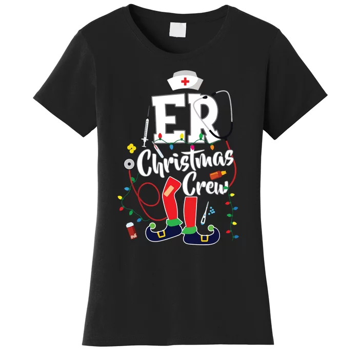 Er Christmas Crew Emergency Room Er Nurse Women's T-Shirt