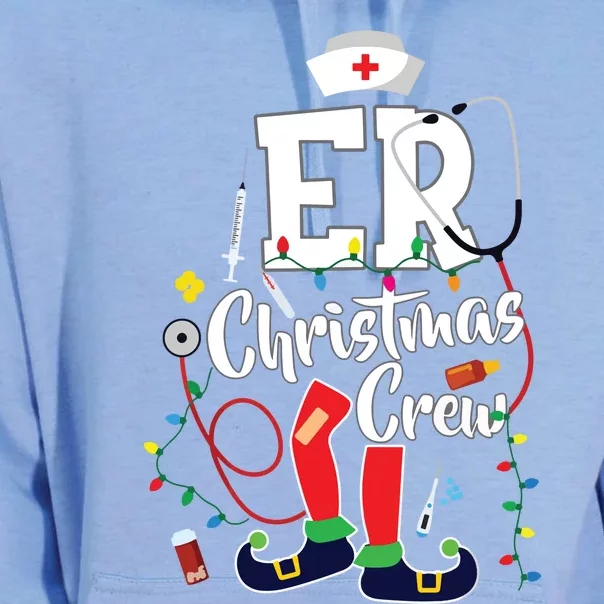 Er Christmas Crew Emergency Room Er Nurse Unisex Surf Hoodie