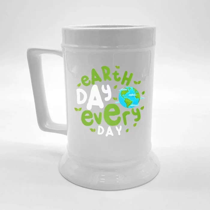 Environmental Climate Change Design Earth Day Everyday Front & Back Beer Stein