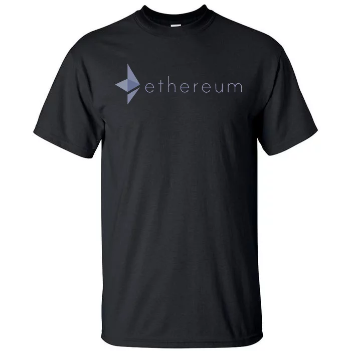 Ethereum Coin Crypto Eth Blockchain Cryptocurrency Tall T-Shirt