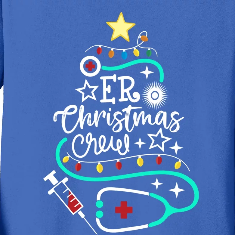 Er Christmas Crew Emergency Room Nurse Er Techs Secretary Cool Gift Kids Long Sleeve Shirt