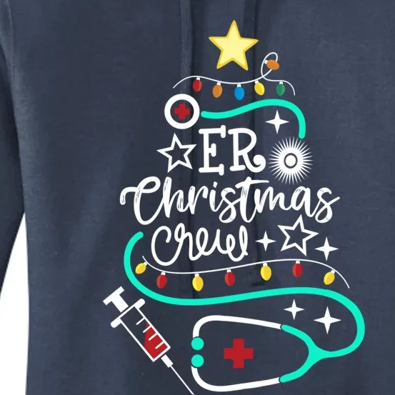 Er Christmas Crew Emergency Room Nurse Er Techs Secretary Cool Gift Women's Pullover Hoodie