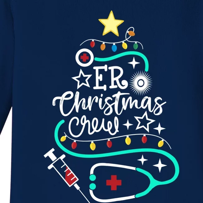 Er Christmas Crew Emergency Room Nurse Er Techs Secretary Cool Gift Baby Long Sleeve Bodysuit