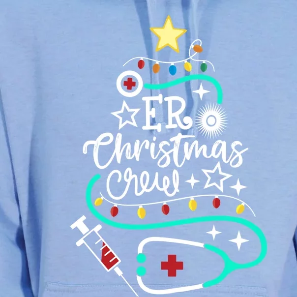 Er Christmas Crew Emergency Room Nurse Er Techs Secretary Cool Gift Unisex Surf Hoodie