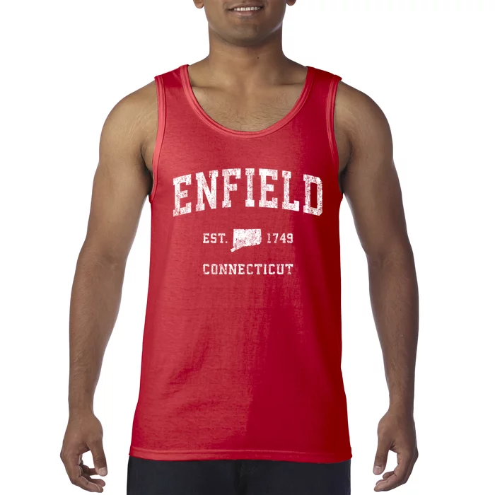 Enfield Connecticut Ct Vintage Athletic Sports Tank Top