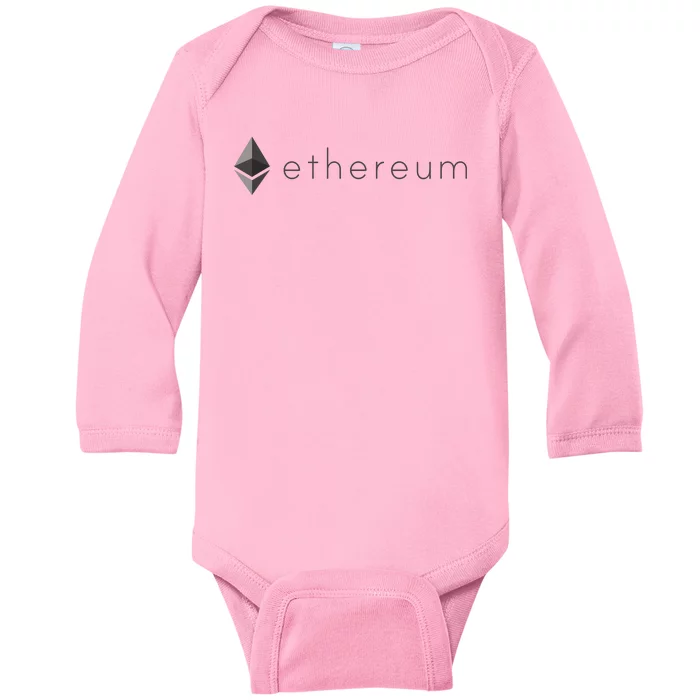 Ethereum Coin Cryptocurrency Baby Long Sleeve Bodysuit