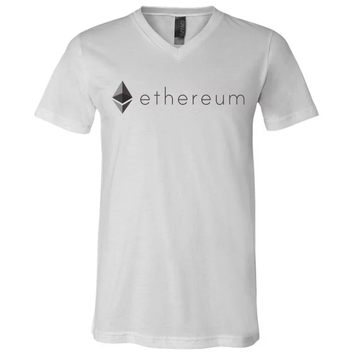 Ethereum Coin Cryptocurrency V-Neck T-Shirt